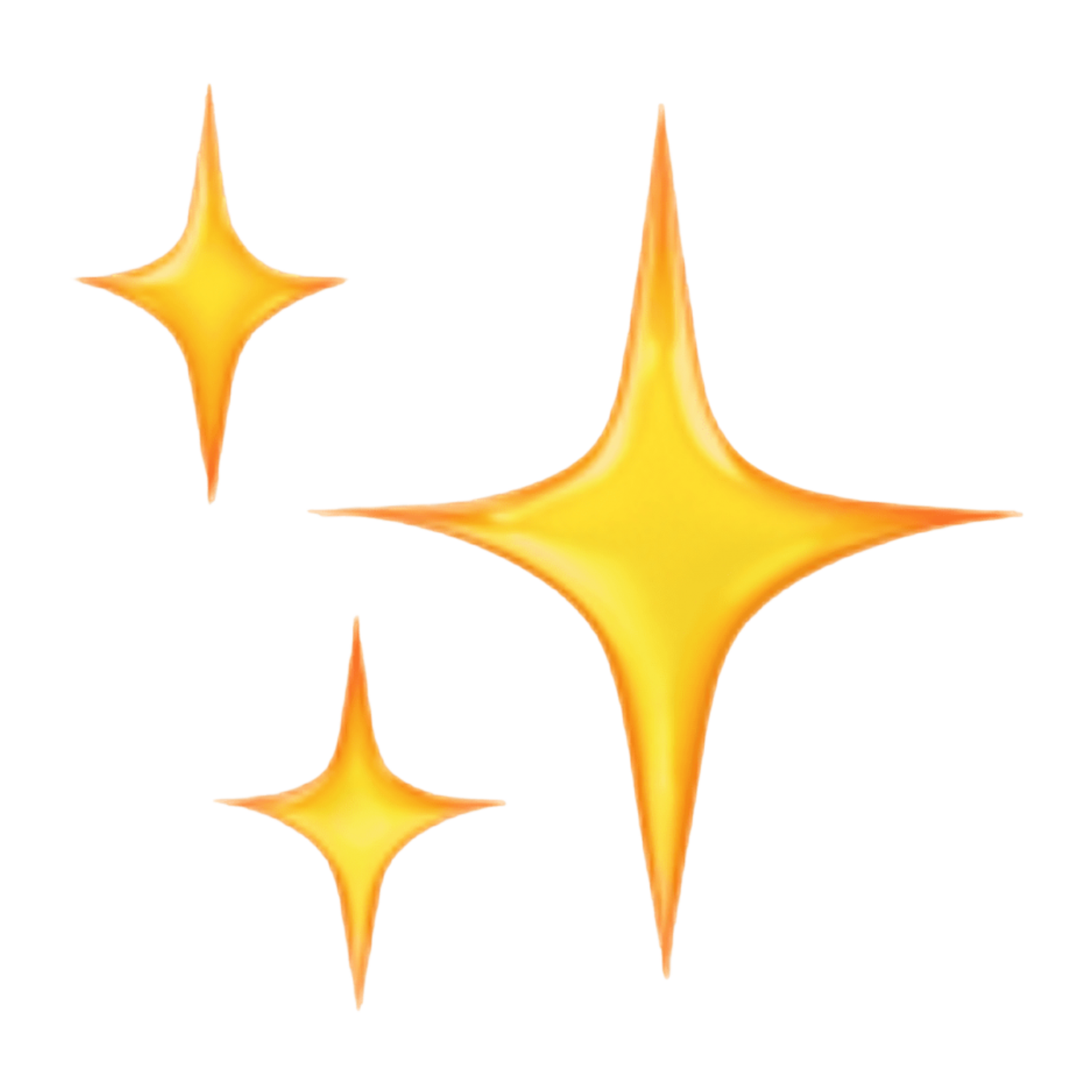 Three yellow star-shaped